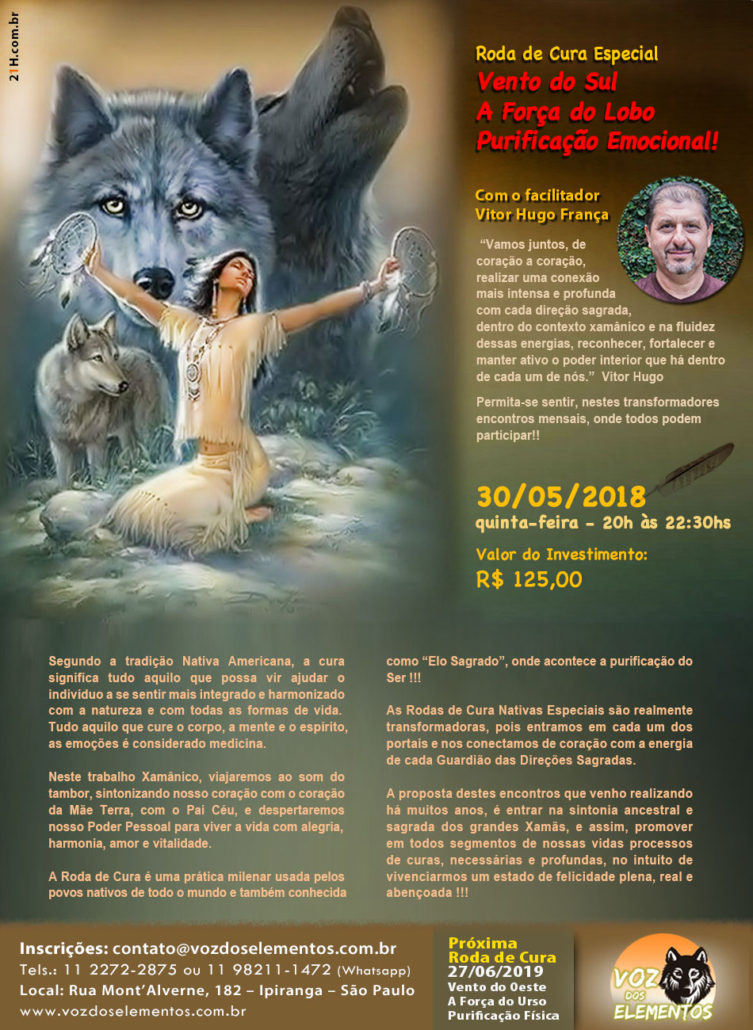 Banner Rodas de Cura Especiais - Lobo - Sul - Emocional - Abril 2019