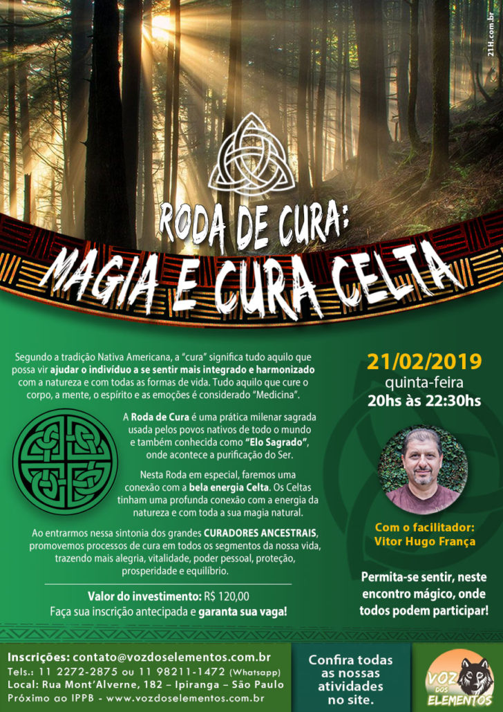 Banner Roda de Cura - Magia e Cura Celta - Fevereiro 2019