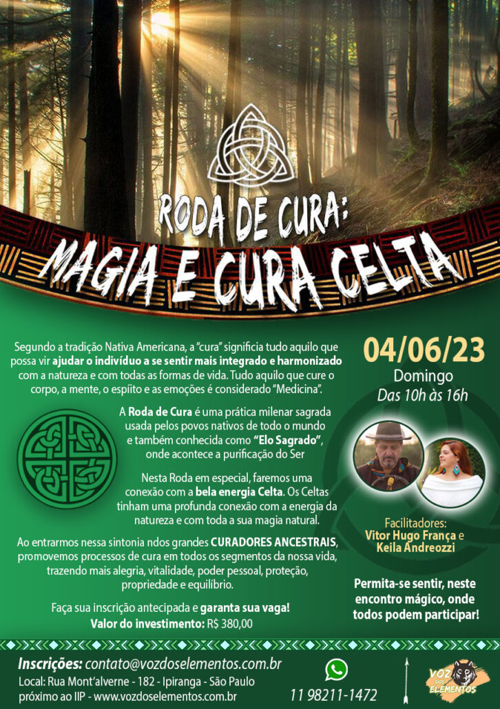Banner Roda de Cura Magia e Cura Celta Junho 2023